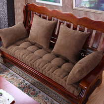 老式木质实木沙发垫坐垫红木新中式纯色三人座加厚防滑飘窗垫定做