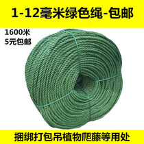 绿色绳子尼龙绳捆绑绳粗细晾衣绳爬藤袭绳打包塑料绳户外建筑线绳
