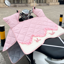电动车挡风被夏季防晒遮阳罩薄款女士电瓶车摩托车防风被防水透气