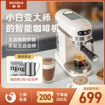 柏翠3366小白醒醒意式浓缩咖啡机家用小型全半自动蒸汽打奶泡美式