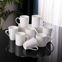 骨瓷陶瓷马克杯简约创意喝水杯家用情侣咖啡杯子可爱胖杯