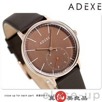 日本代购 ADEXE 女士简约独立小秒表盘皮带商务休闲日常石英手表
