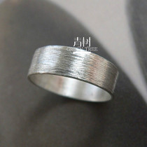 925纯银原创手工定制银饰男 女 情侣刻字戒指 拉丝 对戒 指环包邮
