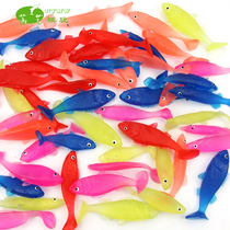 半透明软胶仿真沙丁鱼金龙鱼橡胶海鱼模型海洋馆动物生物观赏玩具
