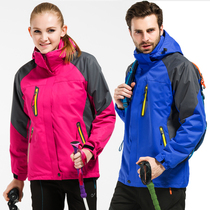 户外正品冲锋衣男女两件套三合一两件套防风保暖冬季加厚登山服