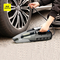 推荐车载充气泵加吸尘器一体机无线电动轮胎打气便携式家车用带测