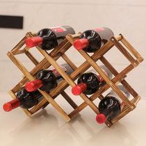 欧式实木红酒架摆件创意葡萄酒架实木展示架家用酒瓶架客厅酒架子