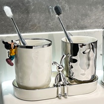 2024新款漱口杯陶瓷刷牙杯子家用高档牙刷杯高颜值牙具牙缸洗漱杯