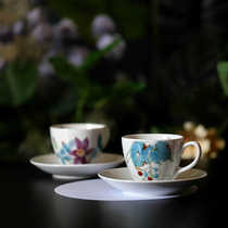 日本进口九谷烧名家手绘野葡萄茶杯喝水杯咖啡杯情侣对杯小奶杯