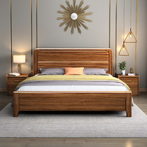 乌金木实木床1.8米储物床箱框式带抽屉收纳现代中式卧室床1.5大床