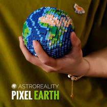 像素地球星球仪创意成年人高难度男女孩DIY拼装积木礼物儿童玩具