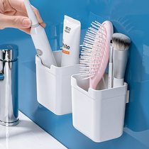 牙刷置物架壁挂式免打孔电动牙刷架卫生间梳筒牙膏架梳子收纳筒