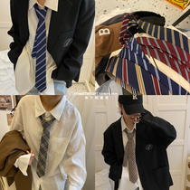 领结质感条纹复古配色学生日系JK手打领带男女DK制服装饰帅气时髦