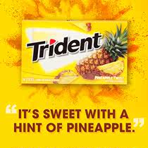 美国无糖经典原装进口Trident三叉戟木糖醇口香糖菠萝凤梨整盒