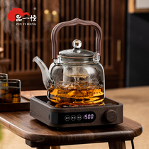 品一恒新款煮茶器耐热加厚玻璃蒸煮一体茶壶电陶炉提梁泡茶套装