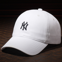 韩国JVUΑMLB帽子女白色黑标软顶小标NY棒球帽洋基队鸭舌帽男潮牌