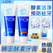 包邮日本进口 LION狮王酵素牙膏立式成人防蛀去口臭牙垢 130g