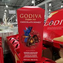 现货加拿大Godiva歌帝梵榛子夹心巧克力红色圣诞礼盒443g混合口味