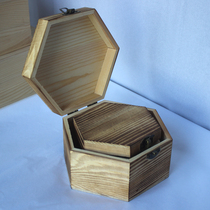 六角实木木盒子定做多边形收纳盒礼品盒包装盒首饰盒定制木盒