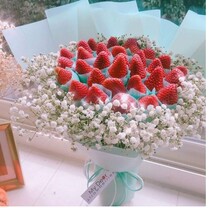 情人节广州鲜花新鲜水果草莓花束北京上海店深圳同城速递生日礼物