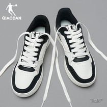 乔丹男鞋板鞋2024夏季新款黑白休闲鞋子低帮皮面运动鞋滑板小白鞋