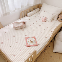 韩式ins婴儿床垫 纯棉床盖 全棉绗缝小垫子 儿童加厚床单 可定做