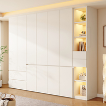 实木衣柜家用卧室简易组装衣橱分段式柜子加厚小户型可定制挂衣柜