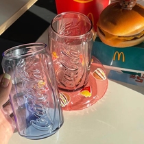 2023麦当劳可口可乐杯玻璃杯高颜值夏天饮料果汁小清新水杯子男女