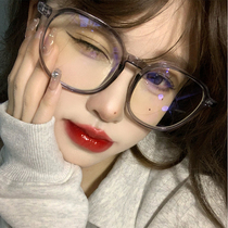 复古大框素颜眼镜女ins韩版学生眼镜框可配度数圆脸近视镜显脸小