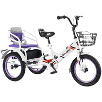 儿童三轮车脚踏车双人带人35-2-6岁大号小孩宝宝带后斗脚蹬车玩具