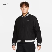 耐克Nike 男子印花logo保暖休闲运动棒球服夹克外套 DQ5011-010