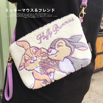 包邮 日本 可爱卡通  抱花黄兔 兔子班尼兔女士 手拿包 斜挎包袋