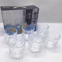 普通创意玻璃冰川杯六件套太阳花杯马克杯水杯套促销活动礼品杯