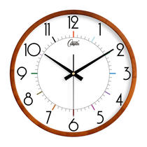 康巴丝钟表挂钟石英钟欧式实木创意家用时尚客厅电波钟静音时钟