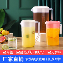 塑料冷水壶大容量凉水壶耐高温家用带刻度装凉茶储水壶扎壶奶茶店