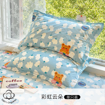 纯棉枕套单只装全棉儿童家用枕头套48x74cm夏季乳胶枕芯套一对拍2