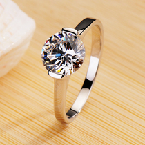 美国莫桑石钻石戒指 钻戒珠宝时尚首饰品女钻戒婚戒带证书0651