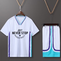 篮球服套装短袖广东队球衣定制白色有袖比赛班服男女带袖团购队服