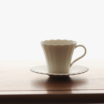 景德镇原创意咖啡杯碟套装优雅知性女生美式小清新日式白色水杯