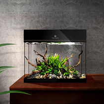 Cleair可丽爱新款未来系列超白玻璃小型金鱼缸客厅桌面生态水族箱