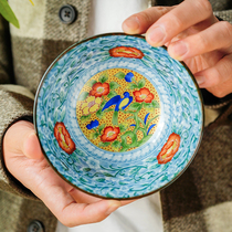 美浓烧日式斗笠陶瓷饭碗面碗沙拉碗水果碗家用多用碗釉上彩餐具