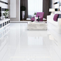 精钢石纯白瓷砖 爵士白地砖800x800全抛釉超白客厅雪白卧室背景砖