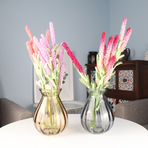 新品网红玻璃彩色欧式插花瓶居家装饰摆件干花瓶创意客厅花器