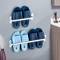 浴室拖鞋架免打孔卫生间太空铝墙壁厕所鞋子沥水架收纳神器置物架