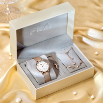 FILA斐乐手表简约时尚轻奢小众商务女士小圆表套装礼盒6160-126