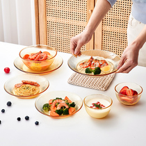 餐具套装米饭碗高颜值微波炉专用吃饭碗小号面碗耐高温玻璃碗家用