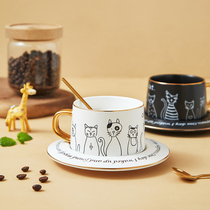 IMhouse咖啡杯套装小精致下午茶轻奢早餐杯 情侣高档陶瓷咖啡杯子