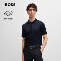 【100%棉】HUGO BOSS男士2024夏季新款丝光棉质商务短袖Polo 衫