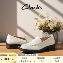 Clarks其乐奥芮系列女鞋2024春季款厚底Old Money方跟乐福鞋女