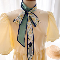 韩版细长夏季丝巾小长条女领带细窄飘带编发丝带领巾绑包腰带发带